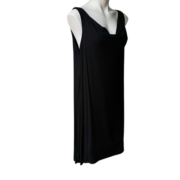 Eileen Fisher Cowl Neck Handkerchief Hem Sleeveless Jersey Dress, Petite Lg - Picture 5 of 14